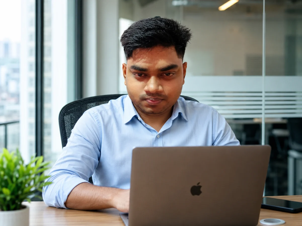 Ab Siddik office laptop SEO analytics dashboard