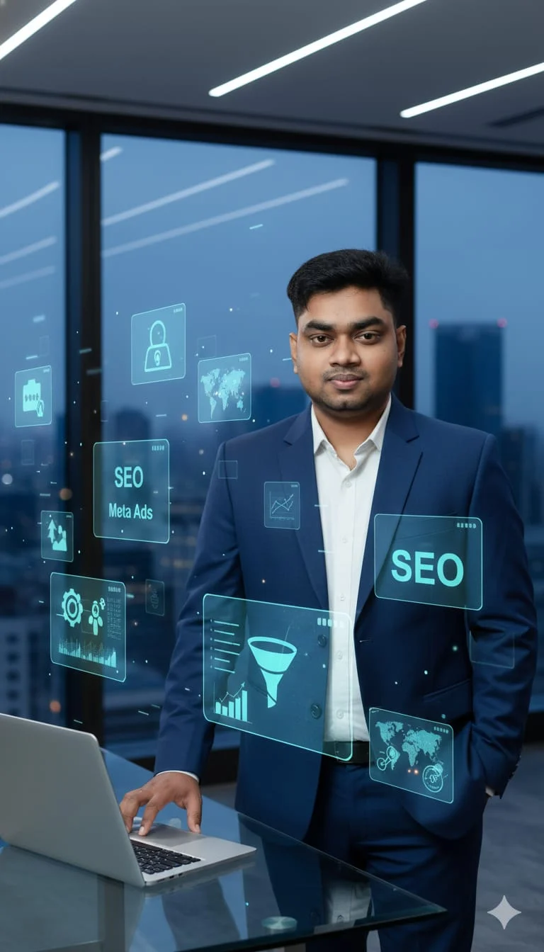 Ab-Siddik working on SEO and digital marketing strategy